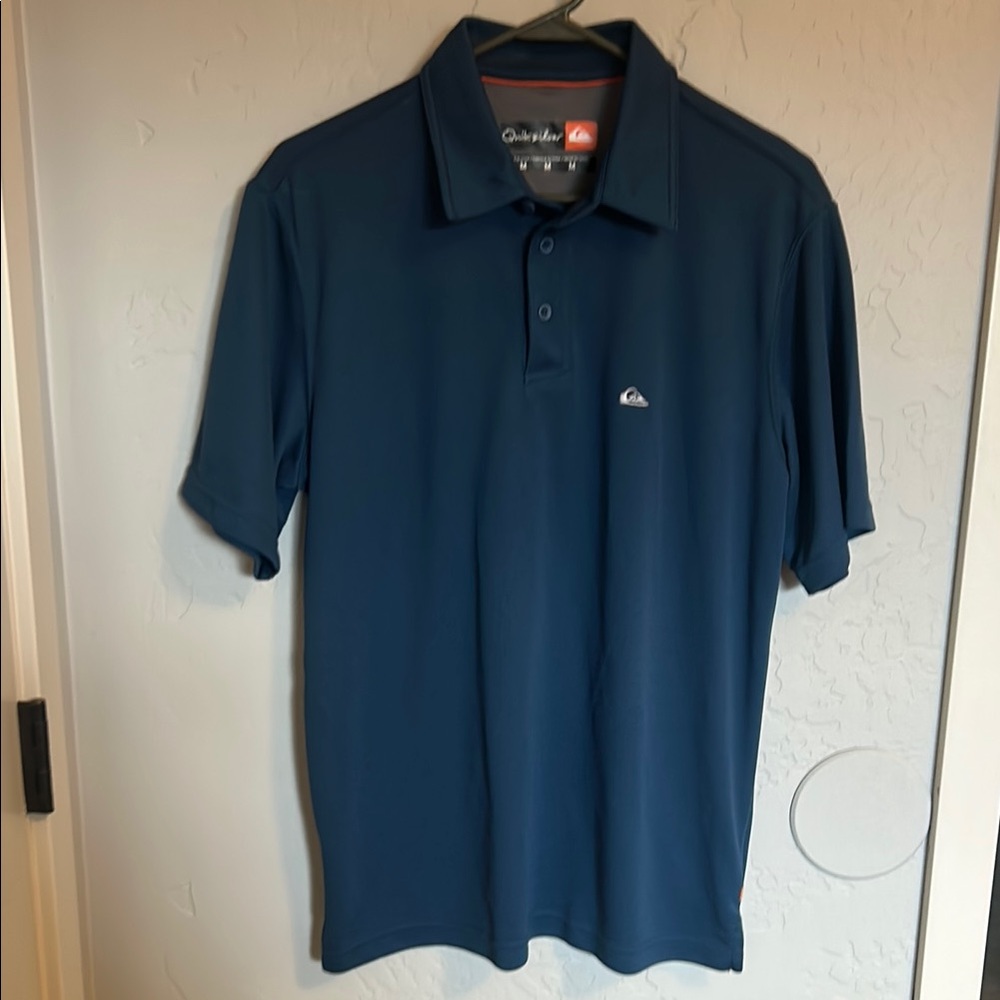 💛 2 for $5 * Quiksilver Men's Blue Polo Shirt